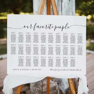 28 Tisch Elegant unsere Lieblings-Sitzkarte Poster
