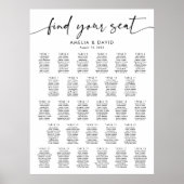 28 Tische finden Ihre Sitzkarte Poster (Vorne)
