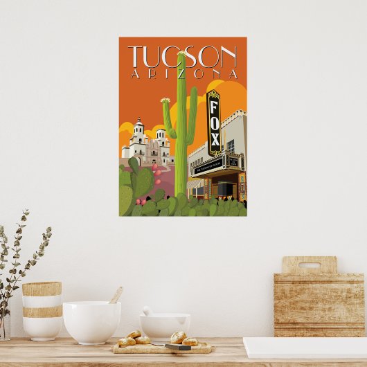 28"x20" Fox Theater - Tucson, Arizona Poster (Küche)