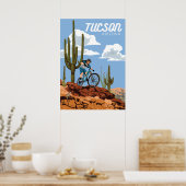 28"x20" Mountain Bike - Tucson, Arizona Poster (Küche)