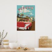28"x20" Retro Motel Signs - Tucson, Arizona Poster (Küche)