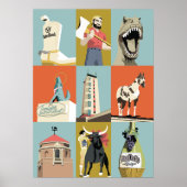 28"x20" Tucson Oddities Poster (Vorne)