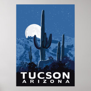 28"x20" Wüstencoyote - Tucson, Arizona Poster
