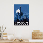 28"x20" Wüstencoyote - Tucson, Arizona Poster (Küche)