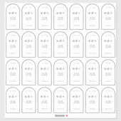 28 x Schwarz-weiß Moderne Flasche Gin Weinberg Vin Aufkleber (Blatt)