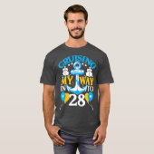 28 Year 28th Birthday Cruise  Men Women  Ship T-Shirt (Vorne ganz)