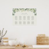 28x20" 10 Tische mit 10 Sitzen Chart Poster (Küche)