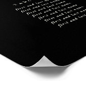 28x20" 10 Tische mit 8 Sitzen Chart Poster (Ecke)