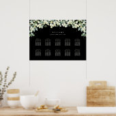 28x20" 10 Tische mit 8 Sitzen Chart Poster (Küche)