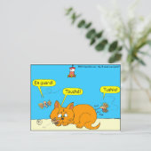 293 Kolibri-Cartoon Postkarte (Stehend Vorderseite)