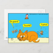 293 Kolibri-Cartoon Postkarte (Vorne/Hinten)