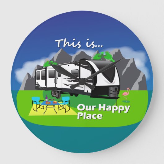 2970RL Grand Design Happy Place Große Wanduhr (Vorderseite)