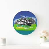 2970RL Grand Design Happy Place Große Wanduhr (Zuhause)