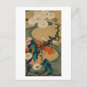 29. 菊 花 流 図, 若 冲 Chrysanthemum & Stream, Jakuchū Postkarte (Vorderseite)