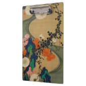 29. 菊 花 流 図, 若 Chrysanthemum & Stream, Jakuchū Klemmbrett (Links)