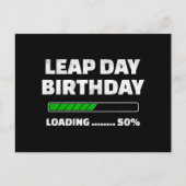 29.02.Geburtstag 50% Ladungstag Postkarte (Vorderseite)