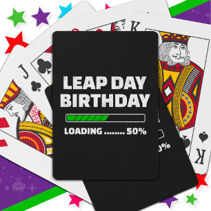 29.02.Geburtstag 50% Ladungstag Spielkarten