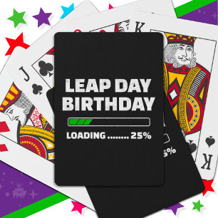 29.02.Jahr Geburtstag 25% Ladungstag Spielkarten