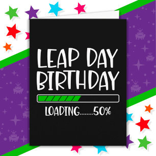 29.02. Leap Day Geburtstag 50% Ladung Leap Year Karte