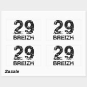 29 Breizh Rechteckiger Aufkleber (Blatt)