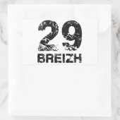 29 Breizh Rechteckiger Aufkleber (Tasche)