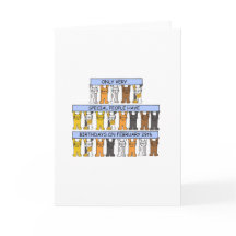 29. Februar Geburtstag Cartoon Katzen