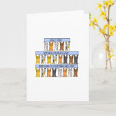 29. Februar Geburtstag Cartoon Katzen Karte (Gelbe Blume)