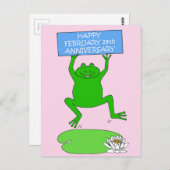 29. Februar Jahrestag Glückwünsche Postkarte (Vorne/Hinten)
