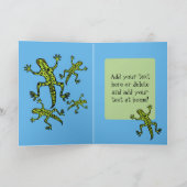 29. Februar, Leap Day Birthday Card, Lizards Karte (Innenseite)