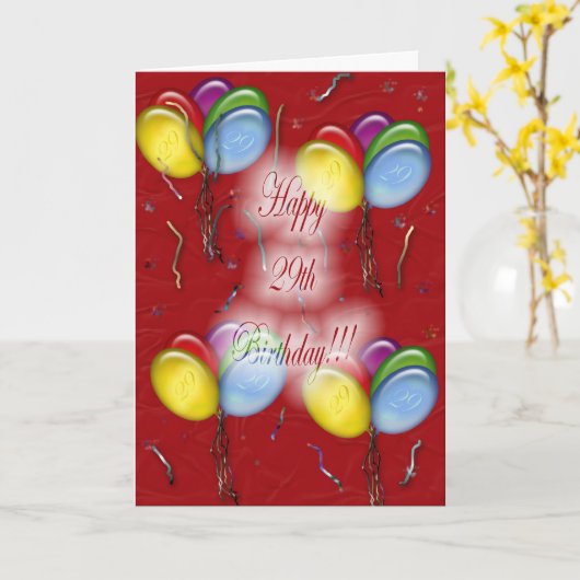 29 Geburtskarte Karte (Gelbe Blume)