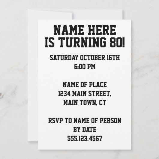 29. Geburtstag, 21. Einladung (Rückseite)