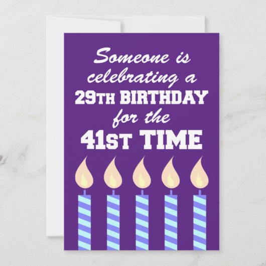 29. Geburtstag 21. Mal 70. Einladung (Vorderseite)