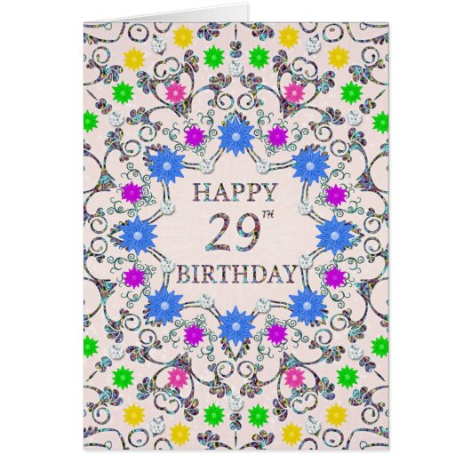 29. Geburtstag Abstrakte Blume (Vorne)