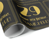 29. Geburtstag ~ Art Deco Inspiriert Look "29", Na Geschenkpapier (Rolleneckpunkt)