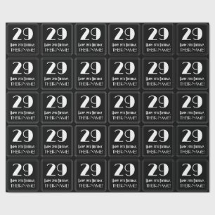 29. Geburtstag - Art Deco inspirierter Look "29", Geschenkpapier