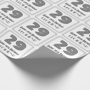 29. Geburtstag: Art Deco inspirierter Stil "29" + Geschenkpapier