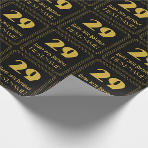 29. Geburtstag – Art Deco inspiriertes Aussehen "2 Geschenkpapier