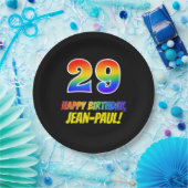 29. Geburtstag: Bold, Fun, Simple, Rainbow 29 Pappteller (Party)