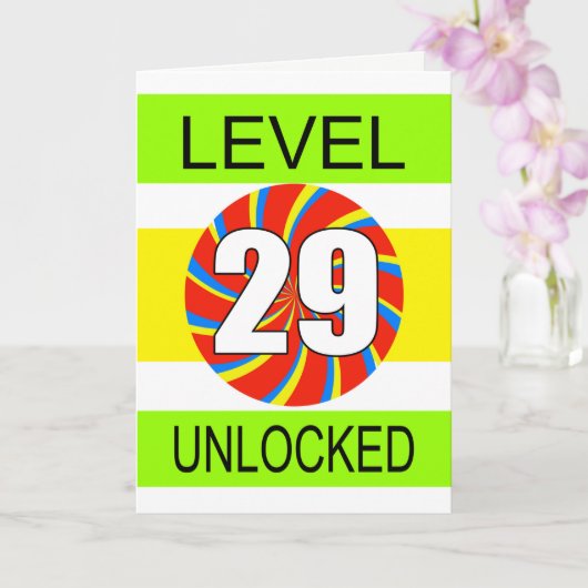 29. Geburtstag Computer Gamer Karte (Orchidee)