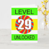 29. Geburtstag Computer Gamer Karte (Gelbe Blume)
