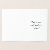 29. Geburtstag: Elegantes, Verziertes Drehbuch; In Folienkarte (Innenseite)