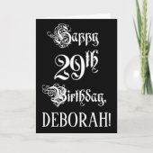 29. Geburtstag: Extravagant, elegant, Script + Ind Karte (Vorderseite)