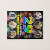 29. Geburtstag: Fun Rainbow #, Individuelle Name + Puzzle (Horizontal)