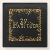 29. Geburtstag Glasuntersetzer (Vorderseite)