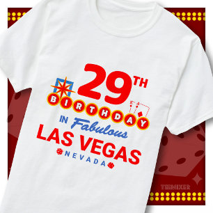 29. Geburtstag Las Vegas Willkommensschild Party S T-Shirt