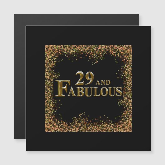 29. Geburtstag Magnetkarte (Vorne/Hinten)