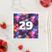 29. Geburtstag Neon-Polygon abstrakt Serviette (Beispiel)