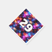 29. Geburtstag Neon-Polygon abstrakt Serviette (Ecke)