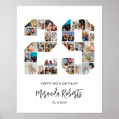 29. Geburtstag Nr. 29 Custom Foto Collage Poster (Vorne)