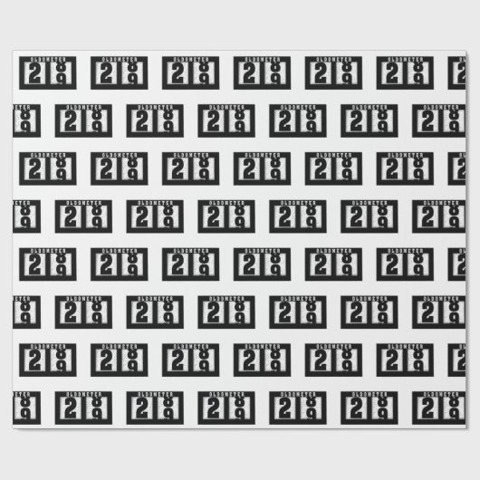 29. Geburtstag Odometer Geschenkpapier (Flach)